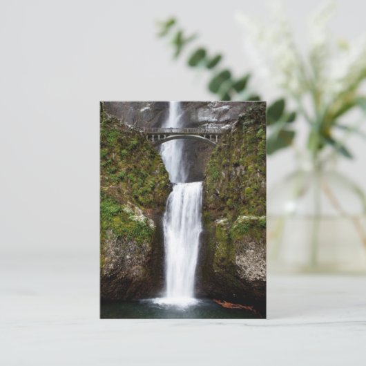 Multnomah Falls in der Columbia-Schlucht Postkarte (Stehend Vorderseite)