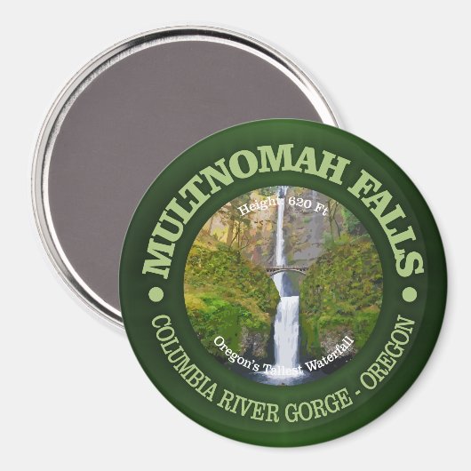 Multnomah Falls Magnet (Vorderseite/Rückseite)