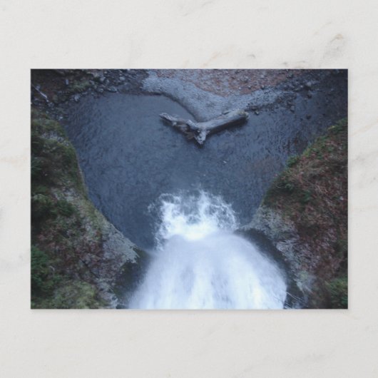 Multnomah Falls nach unten Postkarte (Vorderseite)