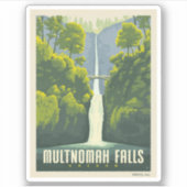 Multnomah Falls | Oregon Aufkleber (Vorderseite)