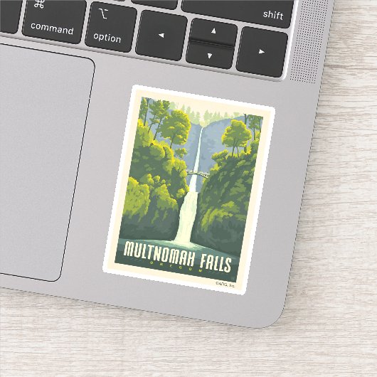 Multnomah Falls | Oregon Aufkleber (Detail)