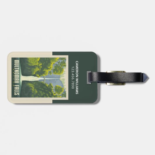 Multnomah Falls | Oregon Gepäckanhänger (Rückseite horizontal)