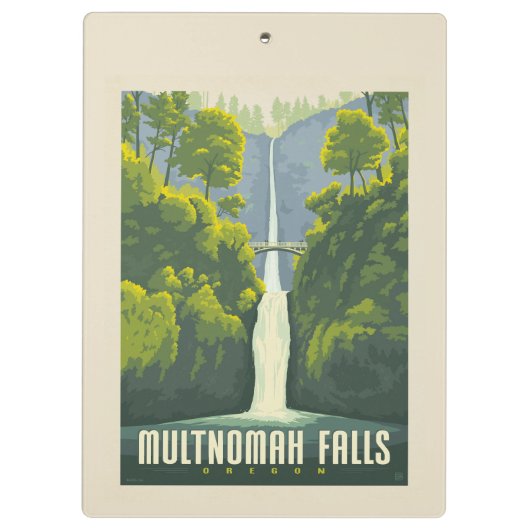 Multnomah Falls | Oregon Klemmbrett (Rückseite)