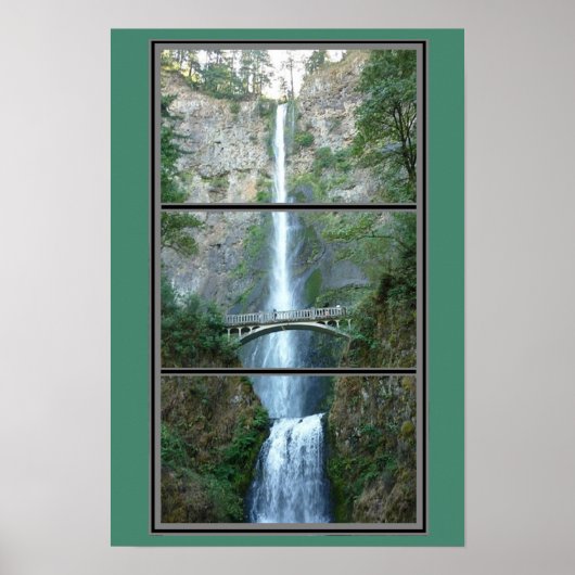 Multnomah Falls Oregon Landschaftlich Poster (Vorne)