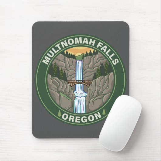 Multnomah Falls Oregon Mousepad (Mit Mouse)