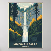 Multnomah Falls Oregon Poster (Vorne)