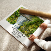 Multnomah Falls Oregon Poster, Aquarell, Maßgeschn Poster