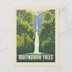 Multnomah Falls   Oregon Postkarte