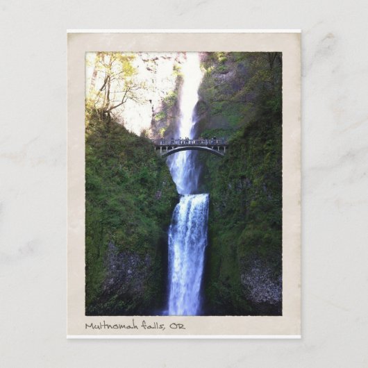 Multnomah Falls, Oregon Postkarte (Vorderseite)