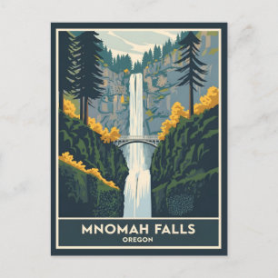 Multnomah Falls Oregon Postkarte