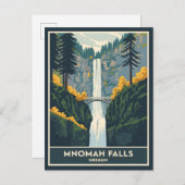 Multnomah Falls Oregon Postkarte (Vorne/Hinten)