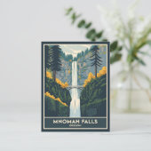 Multnomah Falls Oregon Postkarte (Stehend Vorderseite)
