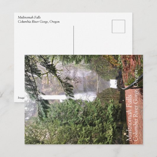 Multnomah Falls, Oregon Postkarte (Vorne/Hinten)