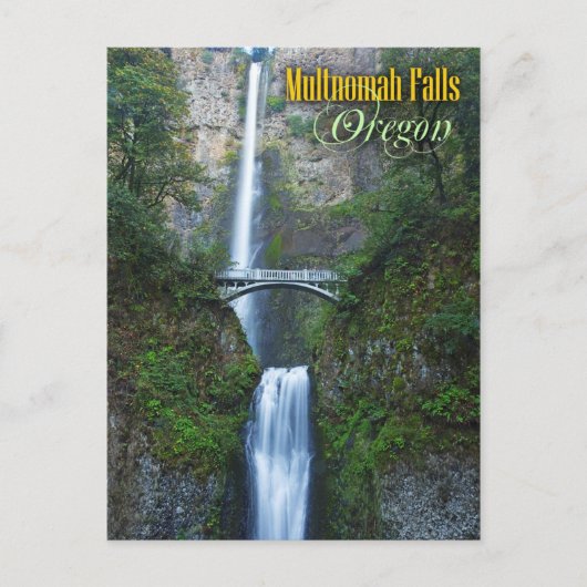 Multnomah Falls, Oregon Postkarte (Vorderseite)