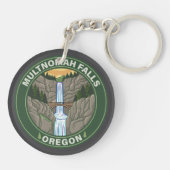 Multnomah Falls Oregon Schlüsselanhänger (Rückseite)