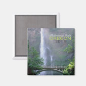 Multnomah Falls Oregon Souvenir Magnet Change Year (Vorderseite/Rückseite)