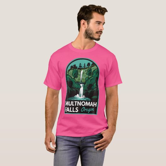 Multnomah Falls Oregon T-Shirt (Vorne ganz)