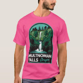 Multnomah Falls Oregon T-Shirt (Vorderseite)