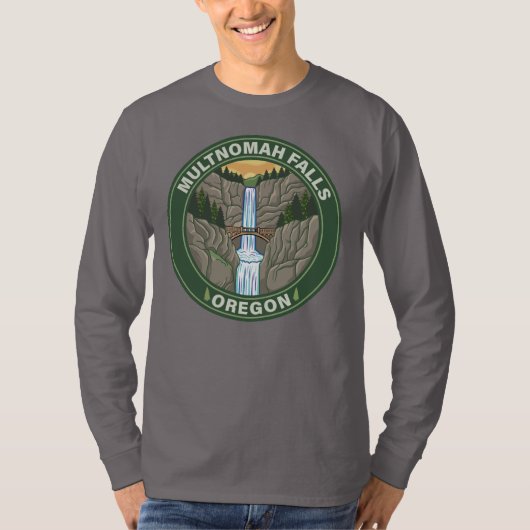 Multnomah Falls Oregon T-Shirt (Vorderseite)