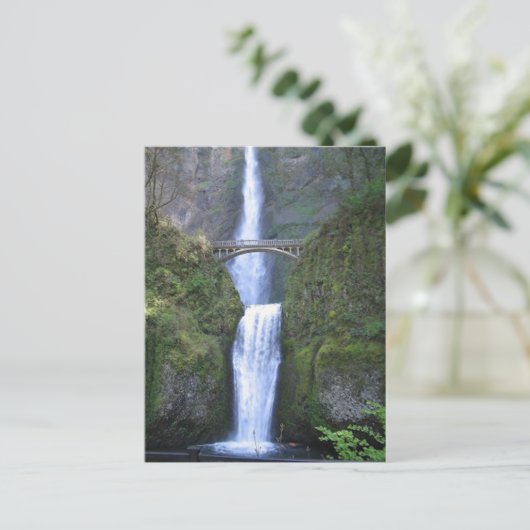 Multnomah Falls Oregon-USA Postkarte (Stehend Vorderseite)