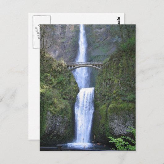 Multnomah Falls Oregon-USA Postkarte (Vorne/Hinten)