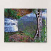 Multnomah Falls Oregon. Weihnachtsgrüße Puzzle (Horizontal)