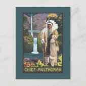 Multnomah Falls, OregonChief Multnomah Postkarte (Vorderseite)
