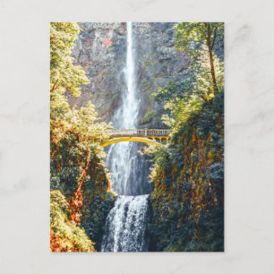 Multnomah Falls-Portland Oregon-Travel-Fotografie Postkarte