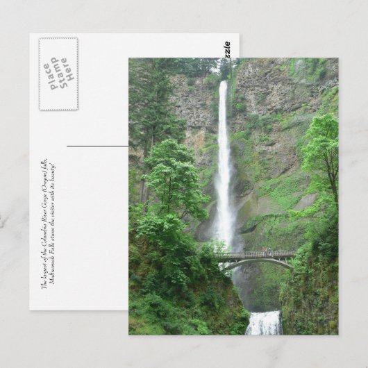 Multnomah Falls Postcard Postkarte (Vorne/Hinten)