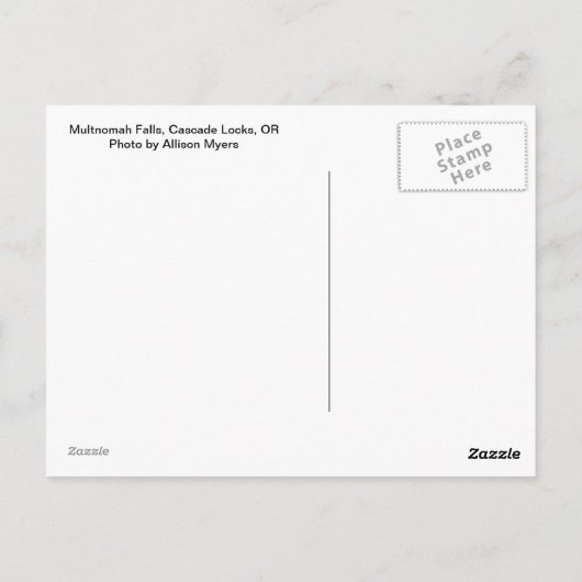 Multnomah Falls Postkarte (Rückseite)