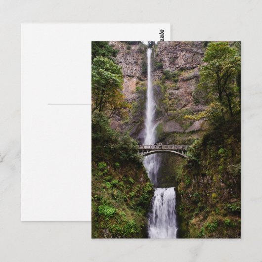 Multnomah Falls Postkarte (Vorne/Hinten)
