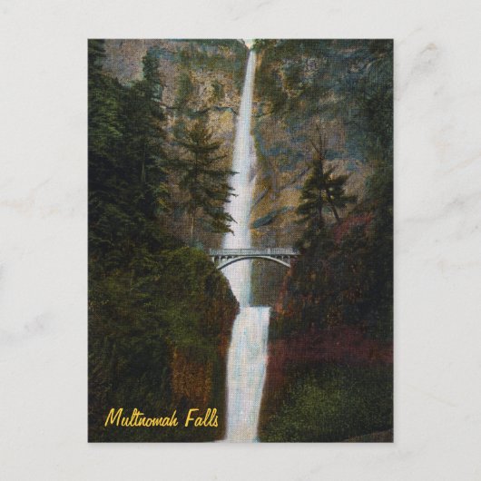 Multnomah Falls Postkarte (Vorderseite)
