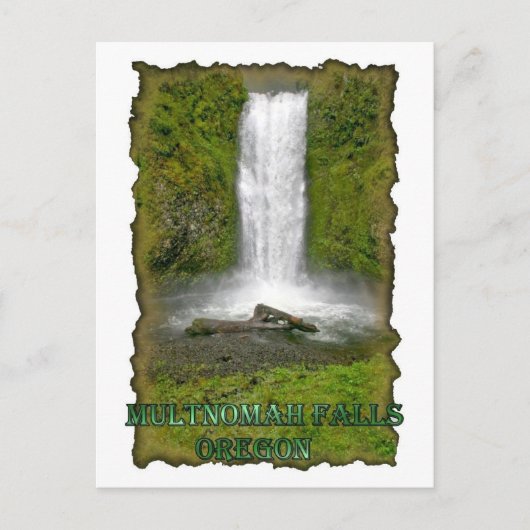 Multnomah Falls Postkarte (Vorderseite)