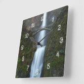 Multnomah Falls Quadratische Wanduhr (Winkel)