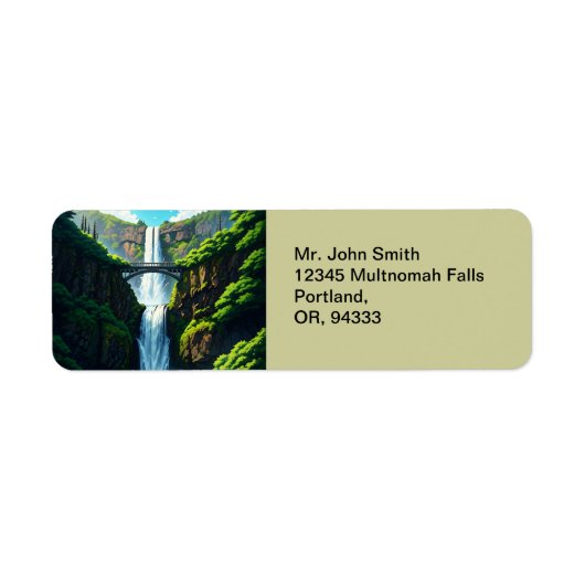 Multnomah Falls Rücksendeadresse (Vorne)