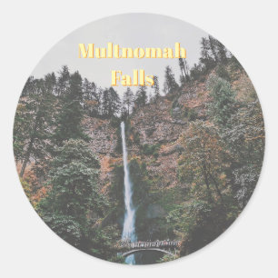 Multnomah Falls Runder Aufkleber