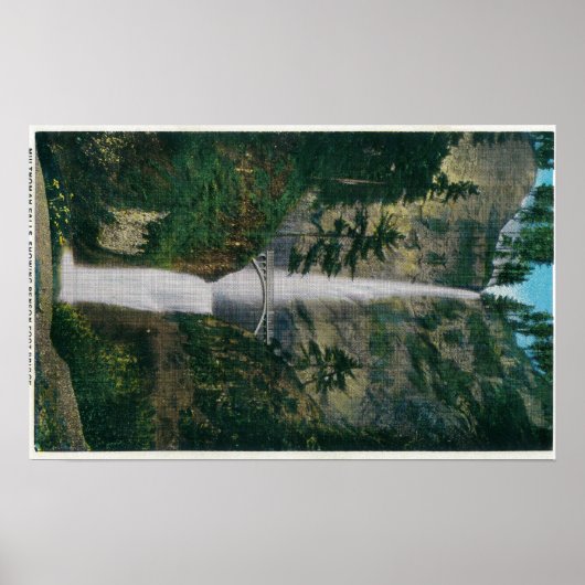Multnomah Falls und Benson Foot Bridge 2 Poster (Vorne)