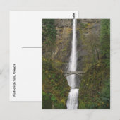 Multnomah Falls und Benson Footbridge Postcard Postkarte (Vorne/Hinten)