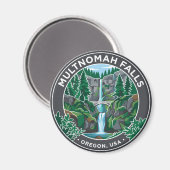 Multnomah Falls USA Magnet (Vorderseite/Rückseite)