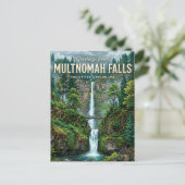 Multnomah Falls USA Postkarte (Stehend Vorderseite)