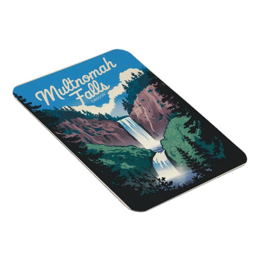 Multnomah Falls Vintag Magnet (Rechte Seite)