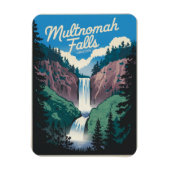 Multnomah Falls Vintag Magnet (Vertikal)