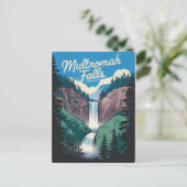 Multnomah Falls Vintag Postkarte (Stehend Vorderseite)