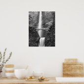 Multnomah Falls Wasserfall mit Benson Bridge Poster (Küche)