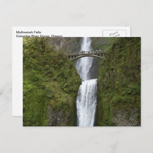 Multnomah Falls Wasserfall Postkarte (Vorne/Hinten)