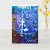 Multnomah fällt Brücken-Gruß-Karten Karte (Gelbe Blume)