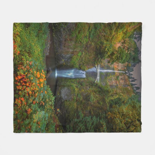 Multnomah fällt | Columbia River Schlucht, Oregon Fleecedecke (Vorderseite (Horizontal))