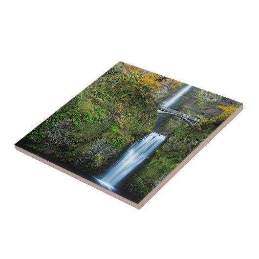 Multnomah fällt im Herbst in der Columbia-Schlucht Fliese (Seite)