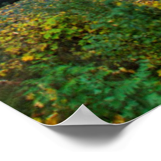 Multnomah fällt im Herbst in der Columbia-Schlucht Poster (Ecke)