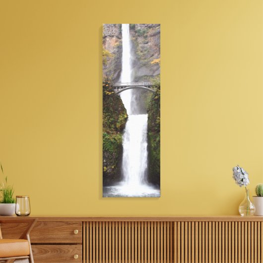Multnomah Wasserfall Oregon Single Canvas Print Leinwanddruck (Insitu (Wohnzimmer))